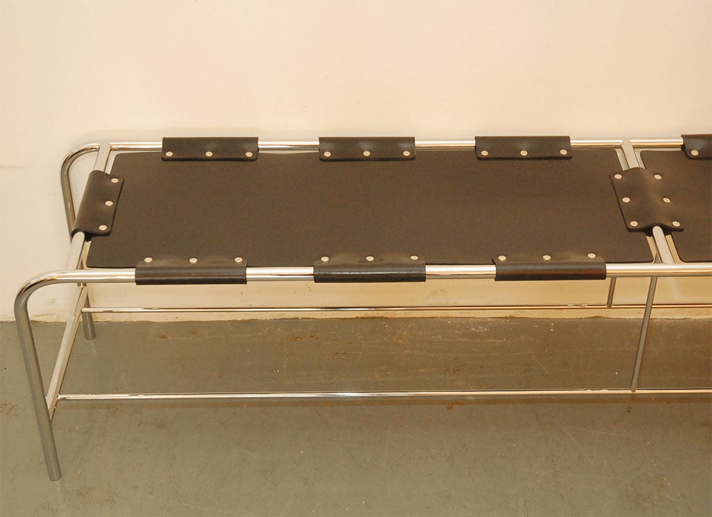 Leather Les Arcs Bench