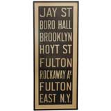 Vintage NY Subway Sign