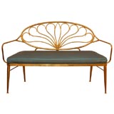 Vintage Italian Brass Bench