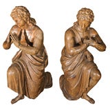 Pair 18th c. Carved Angles