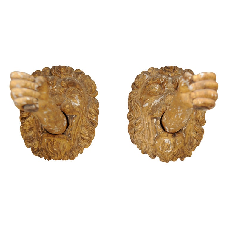 Lion Mask Sconces For Sale