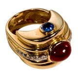 Fabulous Ruby and Saphire Ring