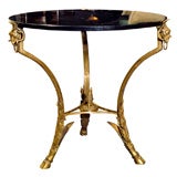Granite Top Bronze Gueridon Table