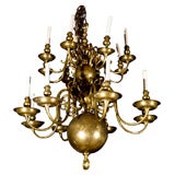2 tier. 16  light brass chandelier