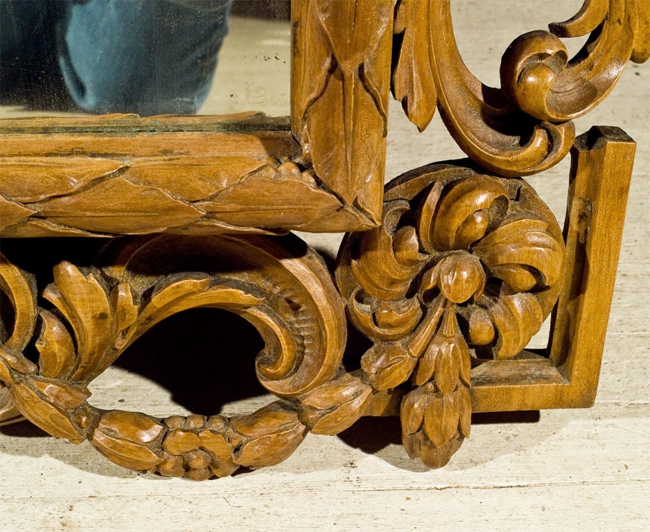 Fruitwood Mirror In Good Condition For Sale In Woodbury, CT