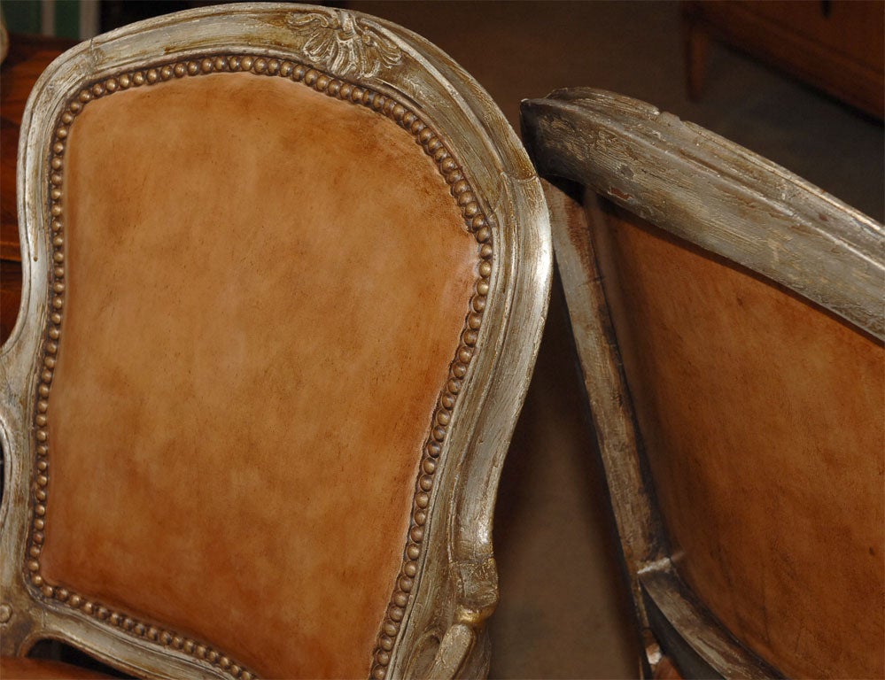 A pair of Venetian silver gilt armchairs 3
