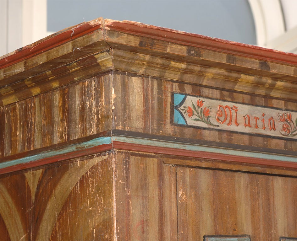 Wood Bavarian Marriage Cabinet