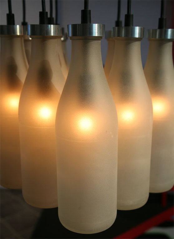 Milkbottle Chandelier by Tejo Remy In Excellent Condition For Sale In West Palm Beach, FL