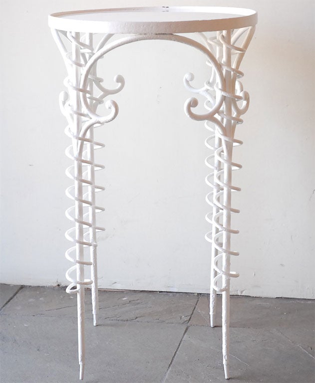 Painted, Sculptural Iron Side Table 3