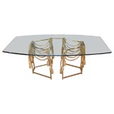 Gilded Rope Dining Table by Edna Cox