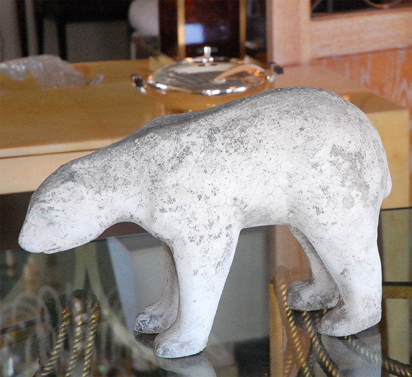 Cast Concrete Polar Bear