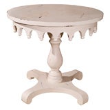 Vintage Circus Table Painted Wood Pedestal Table