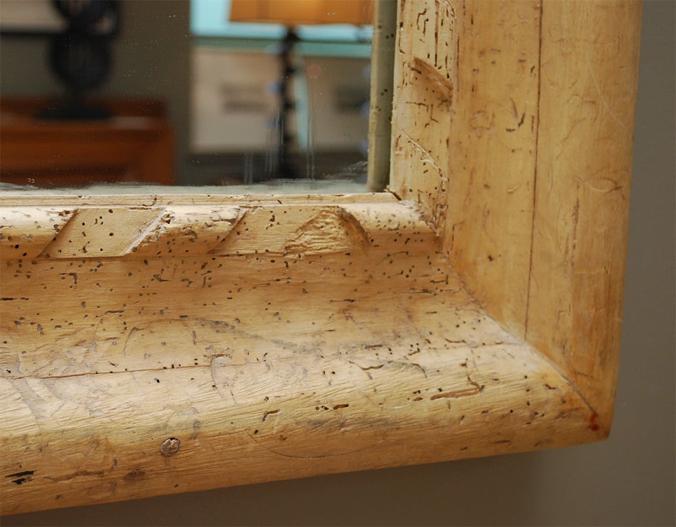 Very Large Carved French Wormwood Mirror