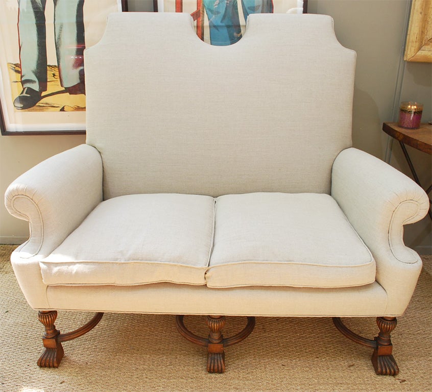 Marvelously Shaped  Regence Settee