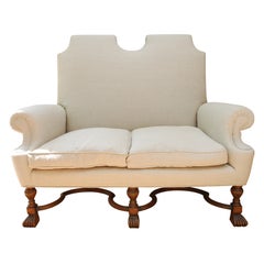 Marvelously Shaped  Regence Settee