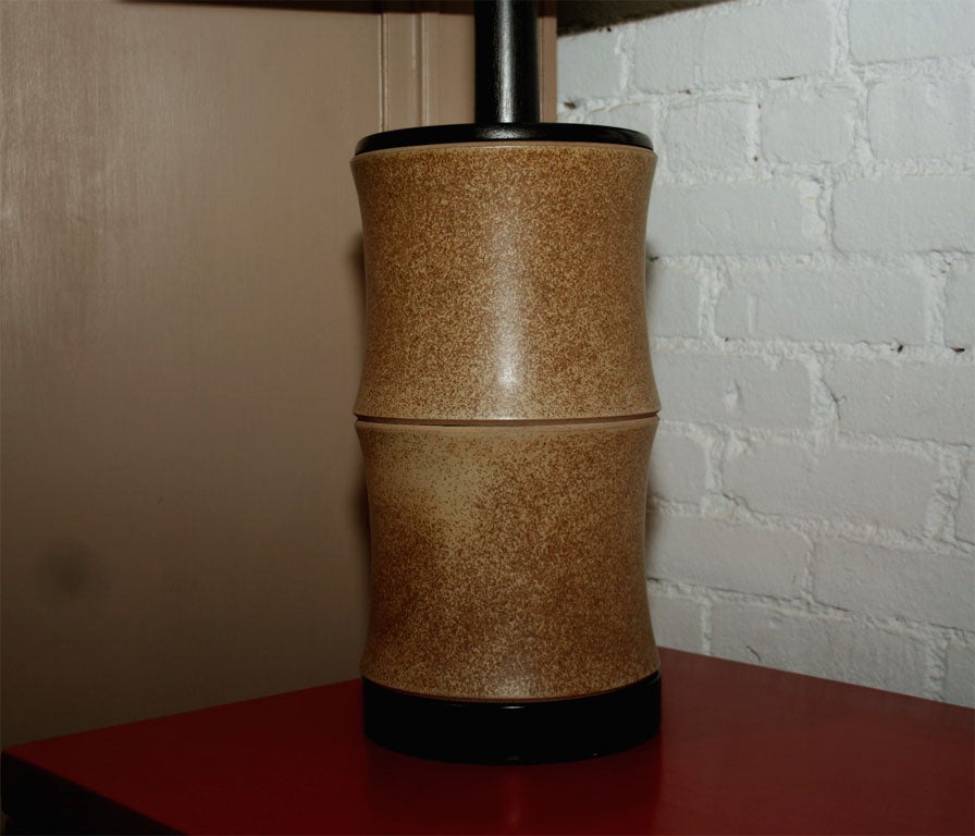 Bamboo Pottery Table Lamp