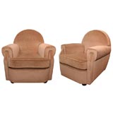 Pair of Sculptural Club Chairs by Vittorio Vallebrega