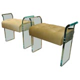 Pair of Lucite benches