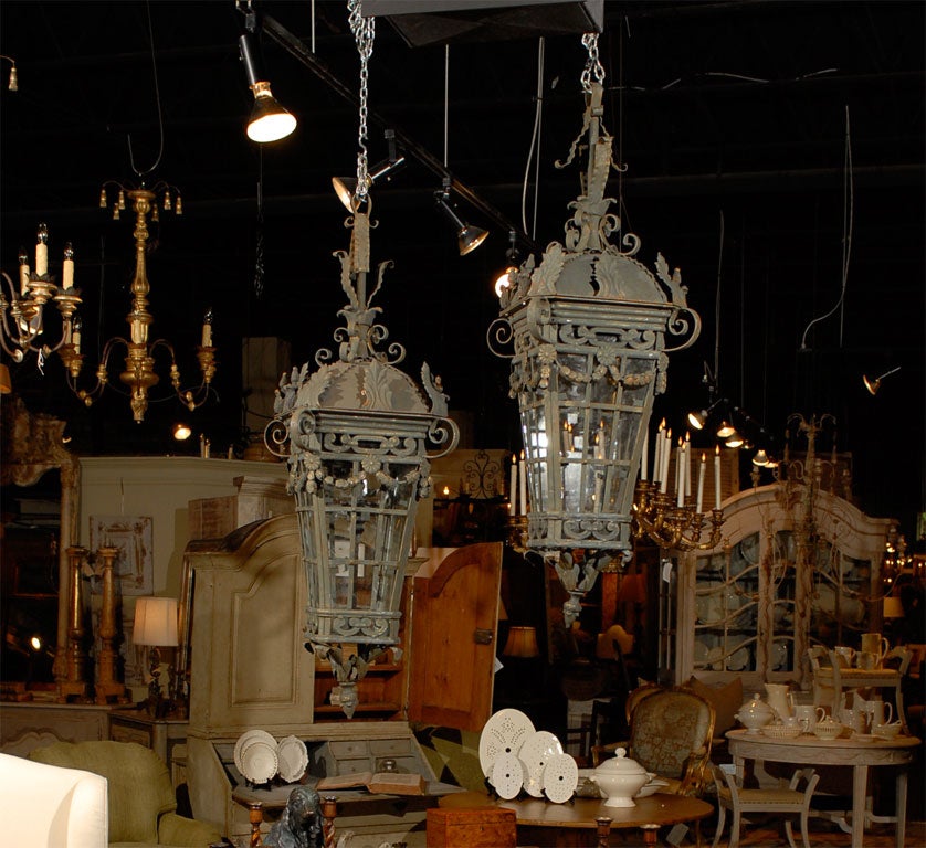 Fabulous French gas lantern, 19th Century
