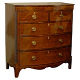 English bow front mahogany chest, circa 1860