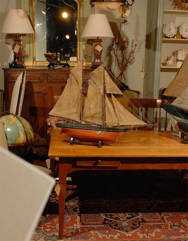 English pond yacht, circa 1880.<br />
<br />
To see more items from Foxglove Antiques, please visit our website:  www.foxgloveantiques.com