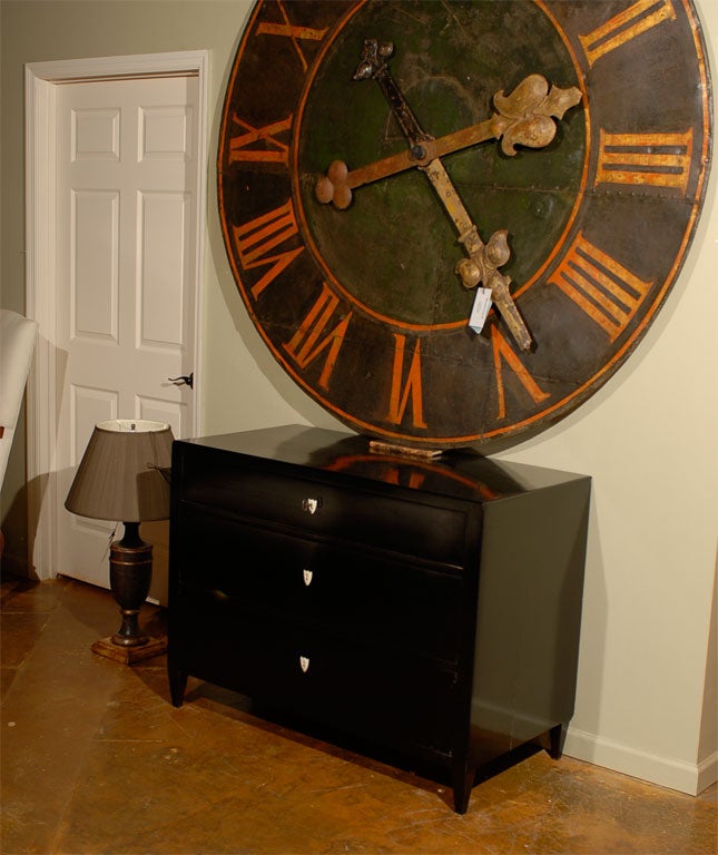 English black lacquered chest with mother of pearl, circa 1890