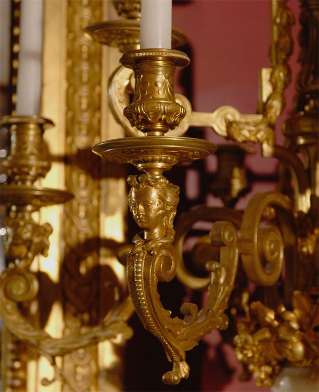 Coppia di candelabri in stile Impero in vendita 2