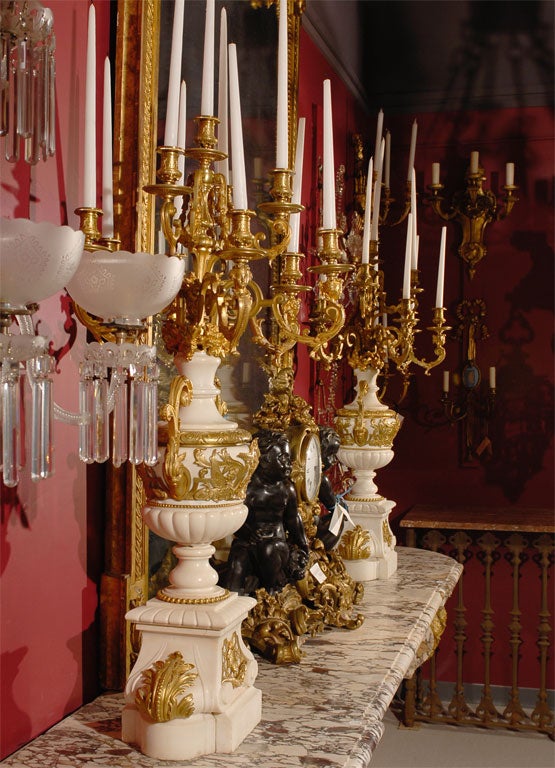 Pair of Empire style candelabra For Sale 4