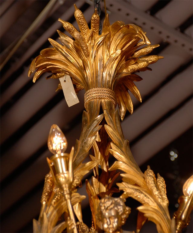 A Superb Gilt Bronze Rocailli Chandelier For Sale 3