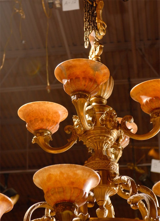 antique alabaster chandelier