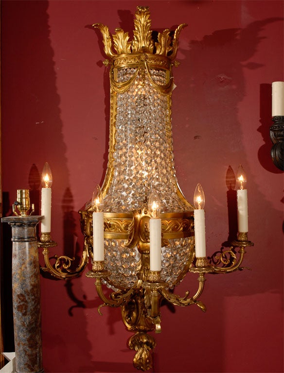Magnificent Pair of Wall Sconces For Sale 3