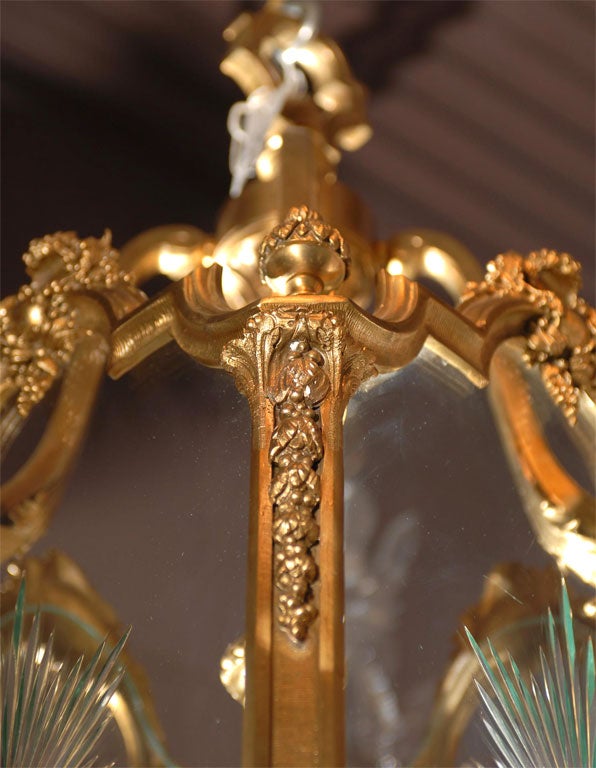 Crystal Gilt Bronze Lantern