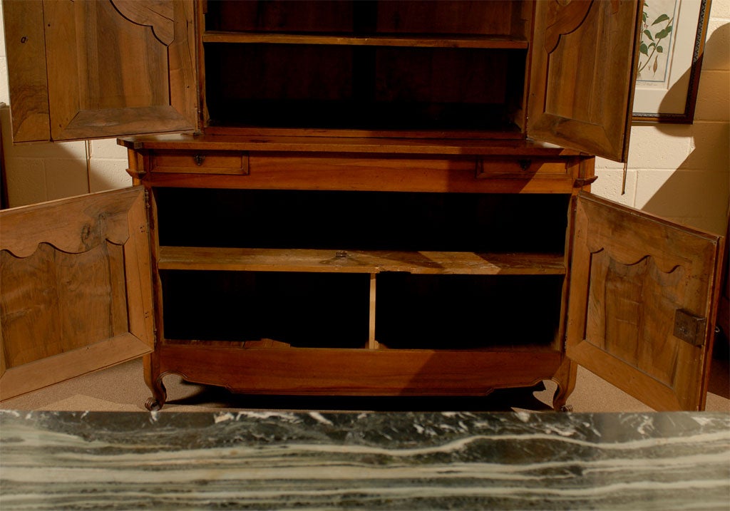 Walnut Buffet deux Corps, France ca. 1820 1