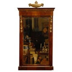 Empire Period Walnut & Giltwood Mirror, 19th Century 11