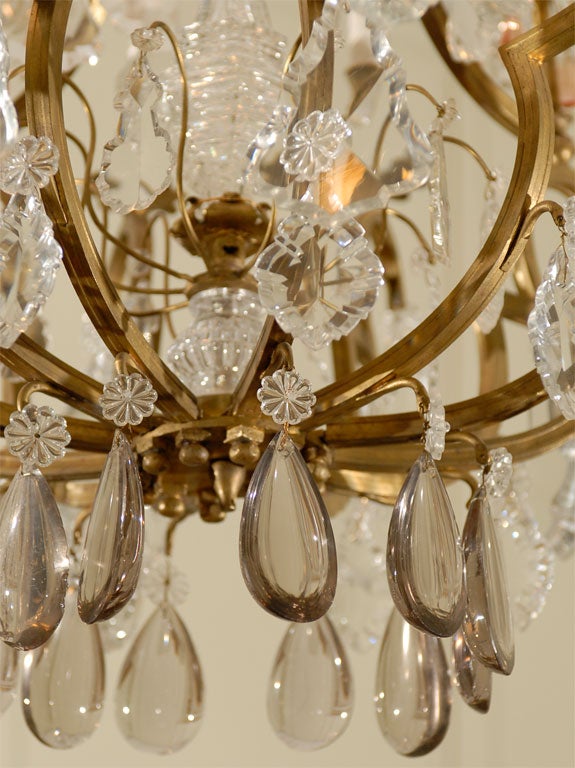 French Louis XV Style Bronze & Crystal Chandelier, 19th Century 4