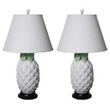 Pair of  Mid Century Pineapple Lamps