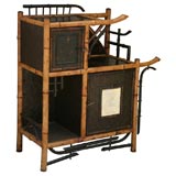 19th Century Bamboo Small Cabinet with Shelves