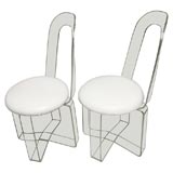 Pair of Lucite Ribbon Chairs