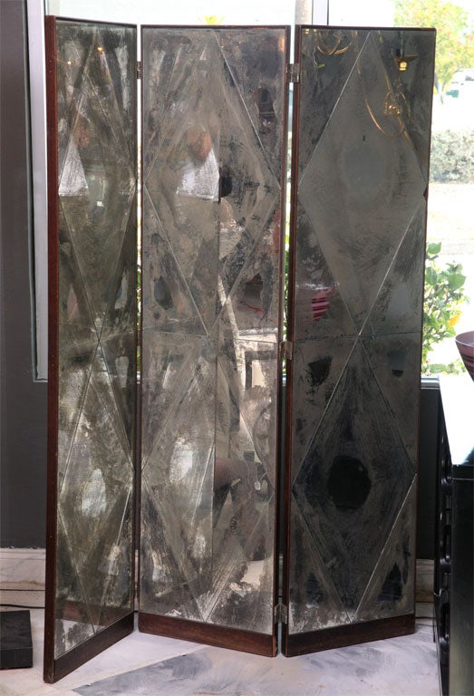 Beautiful Art Deco Mirrored Screen