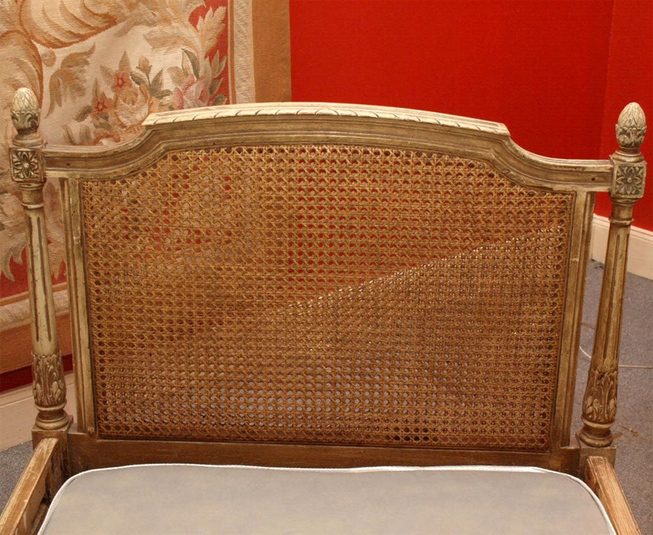 French Painted Louis XVI style caned day bed