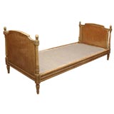Painted Louis XVI style caned day bed