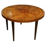 Interesting Low Side Table With Sunburst Veneer