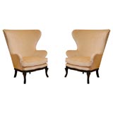 Dramatic Wing Back Chairs By Lawson-Fenning