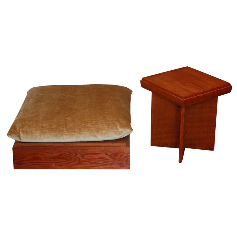 Ottoman and Stool by R.M. Schindler