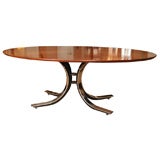 Large-Scale Oval Dining Table by Osvaldo Borsani