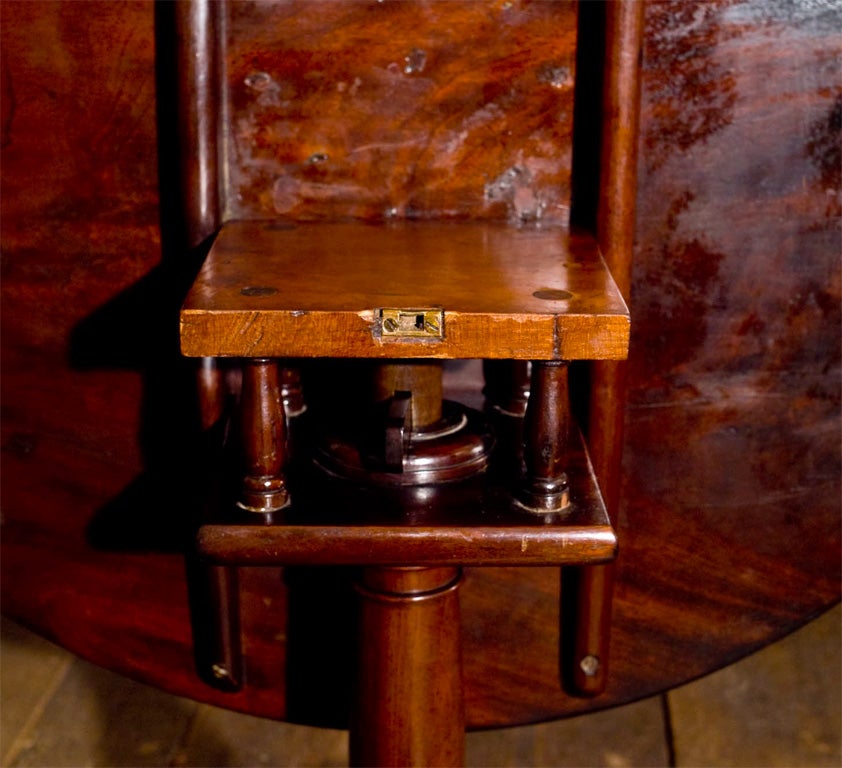 18th Century and Earlier Philadelphia Chippendale Tilt-top Birdcage Mahogany Tea Table