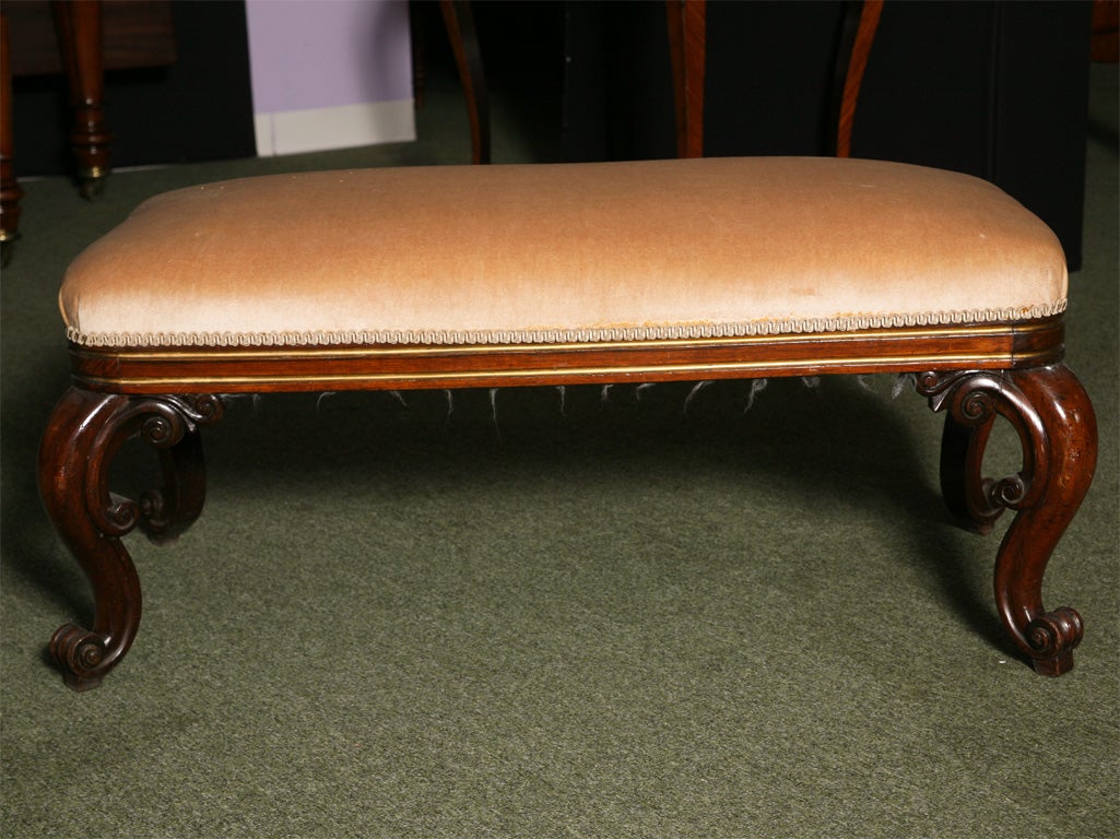 An English Regency period footstool in Rosewood.