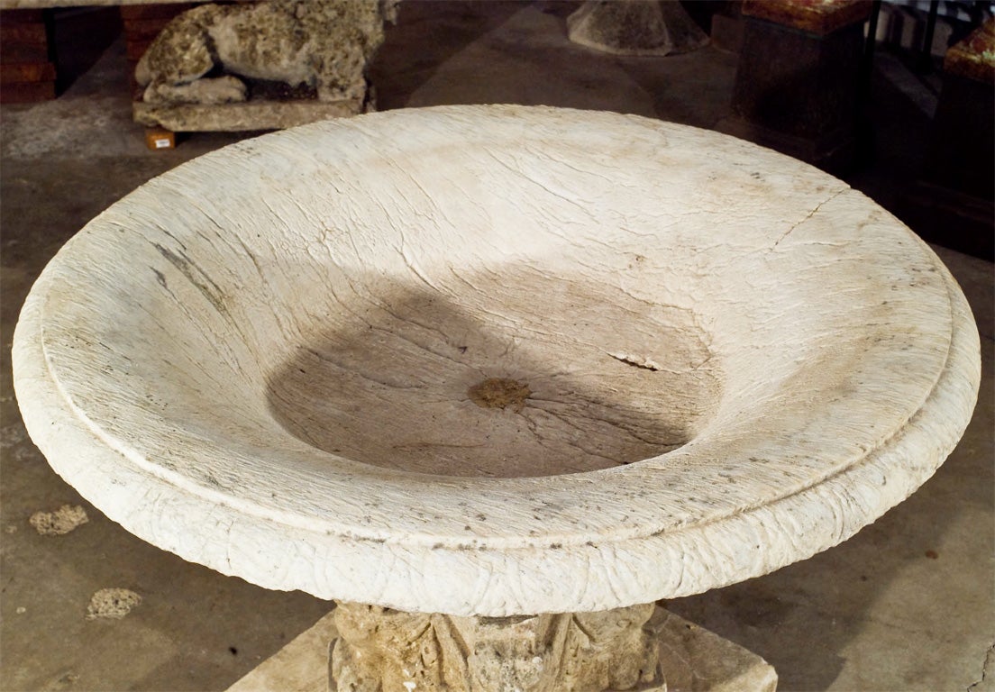 Magnificent 18th Century Italian Carved Marble Fountain or Planter