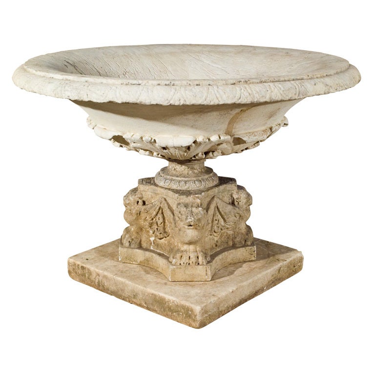 Magnificent 18th Century Italian Carved Marble Fountain or Planter
