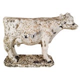 Large Cast Stone Statue of a Dairy Cow